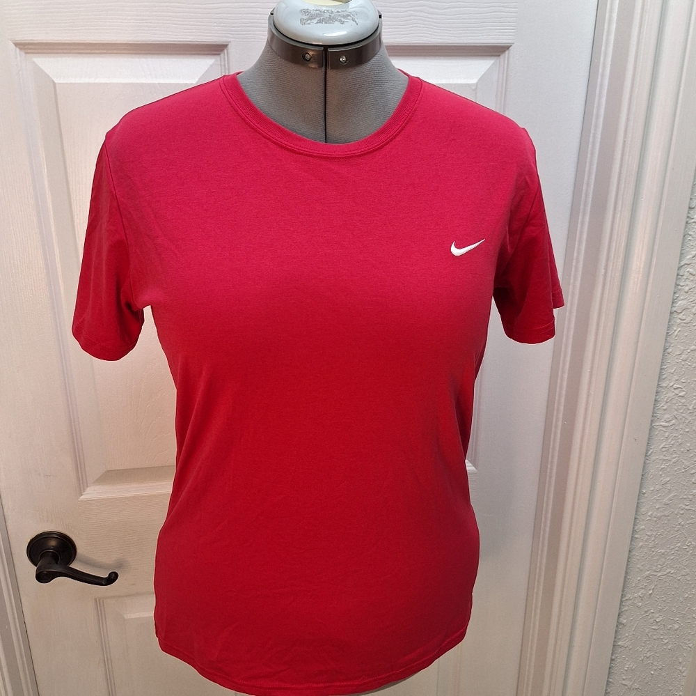 Nike Challenger Dri Fit Hot Pink Shirt Womens Size L